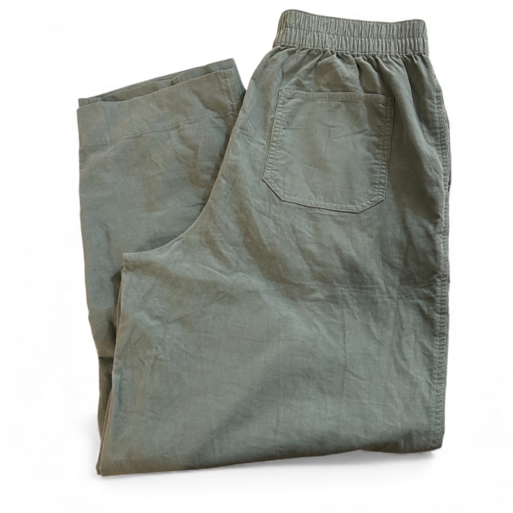 NWT Madewell Corduroy Pull-On Tapered Pants in Frosted Sage size Small - Picture 8 of 15